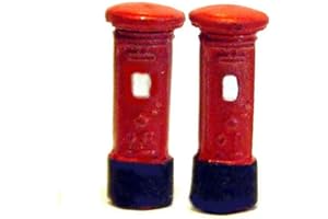 Langley Models 2 Pillar Boxes Post Boxes N Scale Metal Model PAINTED A12p