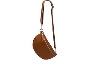 SH Leder ® Lala G399 Sac Banane Unisexe en Cuir véritable pour Festival, Voyage, Grand Sac à bandoulière, 30 x 18 cm