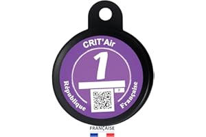 BLAUBODY Mini Porte Vignette Crit Air Moto Discret/Étanche Noir Modèle à Clips (Aucune vis) Support de Vignette Critair Moto Equipement Accessoire Moto Scooter Mobylette Quad ATV ✪Marque Française✪ Garantie