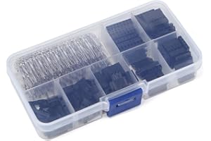 DollaTek 310 sztuk 2,54 mm m?ski m?ski drut zworkowy Dupont i ?eński (1 pin, 2 piny, 3 piny, 4 piny, 5 pinów, 6 pinów, 8 pinów) zestaw z??czy + plastikowe pude?ko