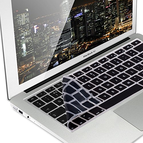 kwmobile Silikon Tastaturschutz QWERTY (UK) für Apple MacBook Air 13''/ Pro Retina 13''/ 15'' Schwarz