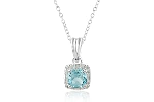GEMKORA Real Sky Blue Topaz Crystal Pendant Necklace, Natural Gemstone, Birthstone Crystal, Healing Stone, Gift for Women Mom Her, Statement Jewellery, 925 Sterling Silver 18 inch