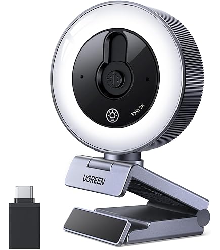 Webcam Oversteel Bulat 1080P Full HD – 60 Fps, Micro Intégré, Anneau Lumineux, USB, Pour PC/Mac
