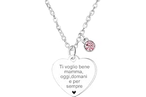 Ghloyza Regali per la mamma Collana per la mamma Regali per la festa della mamma Regali per la festa della mamma Ti amo Madre, oggi, domani e per sempre Regali