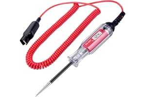 JASTIND Large Size Heavy Duty 3-48V Digital LCD Circuit Tester with 140 inch Extended Spring Wire,Car Truck Circuit Test Light Low Voltage & Light Tester with Stainless Probe