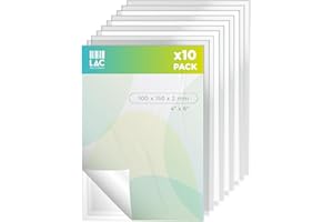 LAC EVERYTHING EVERYWHERE LAC - Placa de plástico acrílico transparente de plexiglás, 10 unidades, 150 x 100 x 2 mm, placa de plástico para cristal de seguridad de plexiglás, cristal acrílico para pantalla de señalización