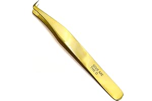 LLBA Lash Tweezer Professional Volume False Lash Application Tool | Multi Shapes & Purposes Tweezers | Non-Slip Grip Tweezers for Volume, Isolation & Classic Lashes (Gold, Give Me The D Mega Volume)