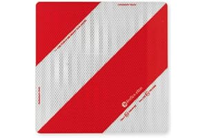 ‎REFLECTO Kleine Nachtparkwarntafel Stahlblech starr 282 x 282 mm Parkwarntafel Warntafel links- oder rechtsweisend