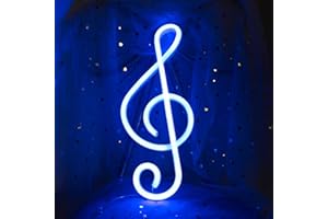 ENUOLI Musica Neon Segno NEON LED Luci Musicali Nota Musicale NEON Light Blue Neon Segnale BATTERIA / USB Operated Wall Segnale Muro Decorazione musicale Light Up Segno al neon per Bar Party Concert Matrimo
