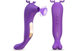 sùcciønadør pro de Clítoris con Vibrador, Masajeador y Consolador para Mujeres, de Baterías, Color Púrpura