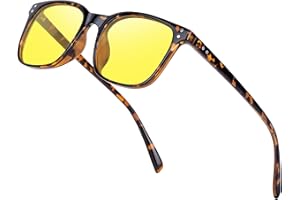 Ymmott Nachtsichtbrille Polarisierte - Nachtbrille zum Autofahren Herren Damen Autofahrer Nachtfahrbrille Sonnenbrille Gelbe Gläser Filtert Licht Night Vision Goggles