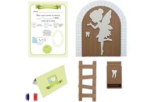 MFS MYFUTURSHOP Myfuturshop® Porte magique de la fée des dents - Boîte à dents, échelle et 4 certificats de dents propres. Version française. Cadeau unique pour garçon et fille, réveille la magie ! (M.clair)