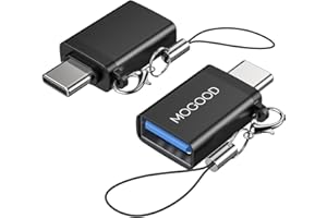 MOGOOD Adattatore USB C Maschio a USB 3.0 Femmina, Adattatore USB a USB C Convertitore OTG Compatibile MacBook Pro, Chromebook, Pixelbook, Microsoft Surface Go, Ss Galaxy S20 S21 S22 Pixel