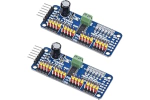 ZkeeShop 2PCS PCA9685 16 Channel 12-Bit PWM Servo Motor Driver Compatible for Arduino Robot Raspberry Pi IIC Interface Module Servo Shield