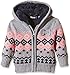 Dirkje Baby Girls' Aztec Hooded Long sleeve Hoodie - Grey (Grey Mele/Navy/Bright Orange), 9 Months