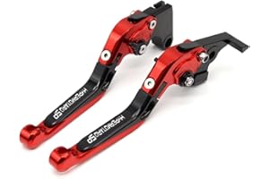 YANG HUA Leve per freno e frizione, accessori per moto, lavorate a macchina a controllo numerico, allungabili e pieghevoli, per vari modelli di Ducati Hypermotard 1100/S/EVO SP 2007-2012