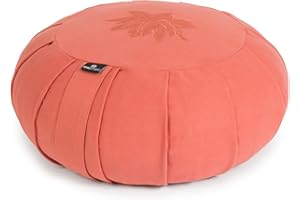 Yoga Studio Pleated Round Zafu Buckwheat Meditation Cushion - Lotus Leaf