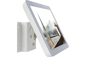 shinar Support Mural en métal Compatible avec Echo Hub - Support pour hub Echo - avec rotations réglables jusqu'à 360° - Inclinaisons -70° / +70° - avec Gestion des câbles