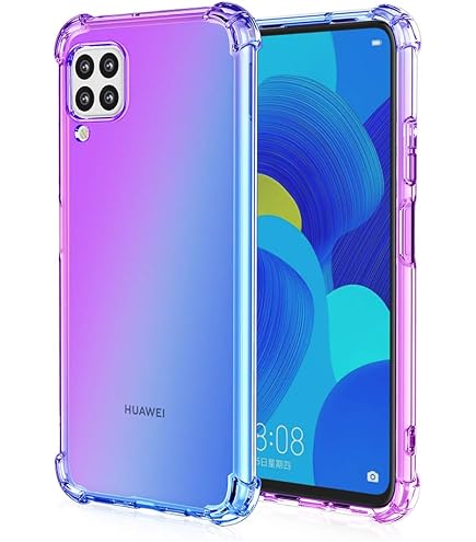 Cuoqing Cover Huawei P40 Lite con Pellicola Vetro Temperato, Antiurto Protezione Silicone con Kickstand Custodia per Huawei P40 Lite (Oro Rosa