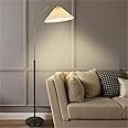 Joyzzz Floor Lamp, LED Straight Pole Floor Lamp with Pleated Lampshade, Standing Accent Light with Adjustable Hanging and Telescopic Pole, Modern Floor Lamp for Bedroom, Living Room, Office