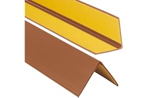 ProfiPVC Profilo Angolare PVC 50x50 mm - Listello di protezione in plastica flessibile - Striscia autoadesiva - Riparo dei profili angolari e bordi, facile da installare - 90cm, Ambra