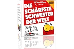 Schlump-Chili Die schärfste Schwester der Welt - Ein witziges Geschenk Set - Ein lustiges Präsent für das beste Schwesterherz z.B. zum Geburtstag, Weihnachten, Ostern
