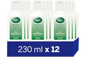 REVLON Hygen-X Gel Hidroalcohólico Desinfectante para Manos 230 ml - Paquete Familiar de 12 Piezas