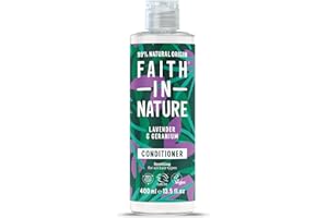 Faith In Nature Natural Lavender & Geranium Conditioner, Soothing, Vegan & Cruelty Free, No SLS or Parabens, Normal to Dry Hair, 400ml