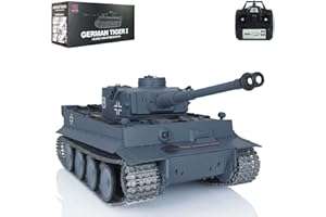 TOUCAN RC HOBBY Henglong - Tanque alemán Tiger I RTR RC 3818, escala 7.0, versión de metal mejorada, escala 1/16