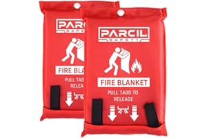 Parcil Distribution PD-452 Emergency Fire Extinguisher Blanket, Large, Pack of 2
