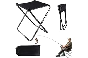 RICKMASK Sedia Pieghevole Portatile Da Campeggio: Mini Sedia Pieghevole Per Esterni - Sgabello Richiudibile Con Borsa Per Pesca All'Aperto, Escursionismo, Viaggi