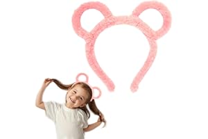 Joytey Bear Headbands Bear Ear Headbands Cute Bear Headwear Plush Hair Hoop Colorful Animal Role Play Fluffy Hair Accessories Furry Headband Girls Kids Hairstyle Carnival Decorations for Party