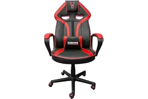 Woxter Stinger Station Alien Red - Silla Gaming Oficina (Gamer, Eje Acero, Levantamiento por pistón, Tela Transpirable, Ergonómica, Reposabrazos, Altura Ajustable)