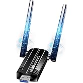 USB WLAN Stick Adapter für PC - Internet Stick 1300Mbps USB 3.0 Dual Band 2.4GHz/5.8GHz WLAN Adapter PC mit 2 x 5dBi Antenna