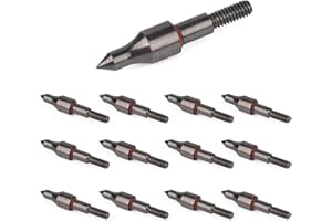 ELONG OUTDOOR 12pcs 100grn Schwarze Schraube in Praxis Breitspitzen Pfeilspitzen, Bogenschießen Bullet Field Punkte, kleine Spiel Armbrüste Compound Bögen Pfeil Tipps für Targeting üben Jagd schwarz
