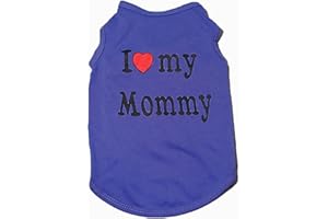 Ducomi Pets Love T-Shirt per Cane e Gatto in Cotone - Maglietta Estiva per Cani di Piccola e Media Taglia e Cuccioli - Abbigliamento Magliettina Chihuahua, Barboncino e Razze Toy (M, Mommy Blue)