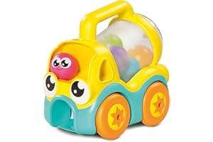 TOMY Toomies Pic and Pop Truck | Push Along Toy Truck Ball Popper with Spinning Barrel | Fun Cause and Effect Toys | Toddler Toys for 18 Month Old Plus