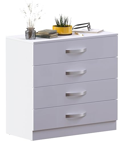 Cassettiera Stretta Vida Designs 5 Cassetti - Legno Ingegnerizzato Bianco 36x34.5x90 Cm - Foto 5