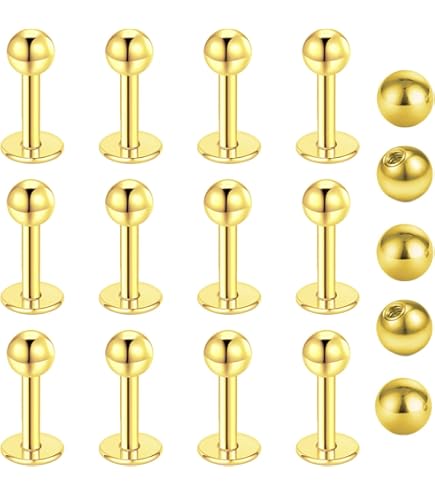 Liuxn 15 Stück 16 Gauge Klar Acryl Lippe Ringe Flexible Labret Bar Stud Für Knorpel Tragus Lippe Nasen Piercing