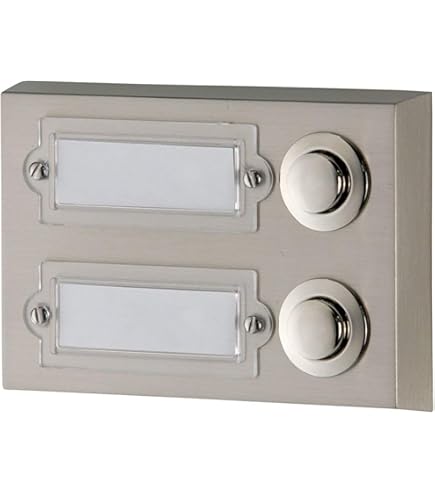 HUBER Flush-Mounted Doorbell Button 2 Sockets Stainless Steel - View #8
