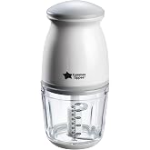 Tommee Tippee Quick-Chop, 500ml Capacity, Mini Electric Baby Food Blender and Chopper for All Stages of Weaning, Durable Glas