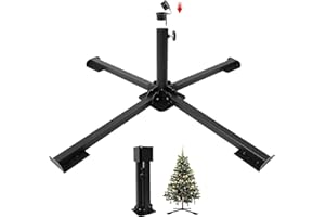 TIKTALK Foldable Weihnachtsbaumständer für 60cm bis 280cm Weihnachtsbaum, Heavy-Duty Metall-Weihnachtsbaumsockel für lebende und künstliche Bäume, trägt bis zu 50kg, 2,54cm bis 5,5cm Durchmesser