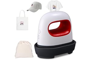 LEAZZLE Mini Presse à Chaud, Presse de Transfert pour Bricolag avec Base de Sécurité Isolée, Machine à Presse pour T-shirts, Chaussures, Petits Projets en Vinyle HTV