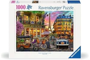 Ravensburger 12000885 - Paris i gryningen - pussel 1000 bitar - pussel för vuxna och barn från 14 år och uppåt, Paris pussel