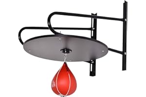 HOMCOM Wall-mounted Punching Ball Height Adjustable Hanging Speedball Platform Set Frame Stand Boxing Sports
