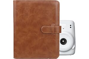 Rieibi - Álbum de fotos (128 bolsillos), piel sintética para cámara instantánea Fujifilm Instax Mini Evo/11/8/9/7s/25/70/90, álbum de fotos colorido brillante para Polaroid