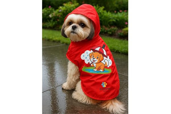 Zoivane Raincoat for Dogs Easy Fit S Waterproof Harness-Friendly Premium Comfort