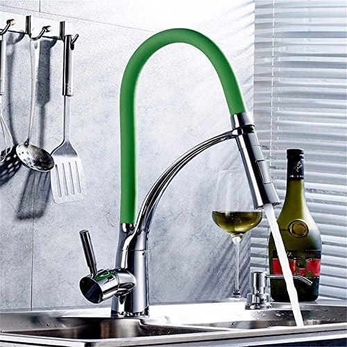 LOSTRYY Copper single handle single hole telescopic rotating hot and cold sink tap,C