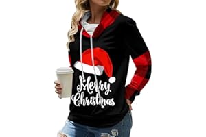 PEUIGNAO Weihnachtspulli Damen Xmas Pullover Damen Hässlicher Hässliche Weihnachtspullover Damen Ugly Merry Christmas Pullover Weihnachts Pulli Sweatshirt Weihnachten Xmas Hoodie Santa Lustige Schneemann