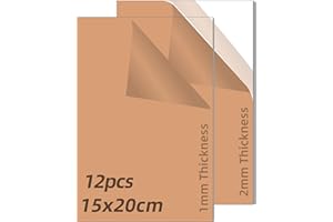 NINEHOLE 12 Pieces Acrylic Glass Acrylic Plate Assessment Kit 15 x 20 cm, 2 Different Thicknesses 1 mm 2 mm Acrylic Plates, Pure Transparency Acrylic Discs for DIY Photo Frame Painting Aquarium Display